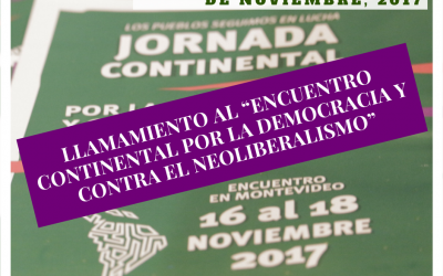 Llamamiento al Encuentro Continental por la Democracia y Contra el Neoliberalismo