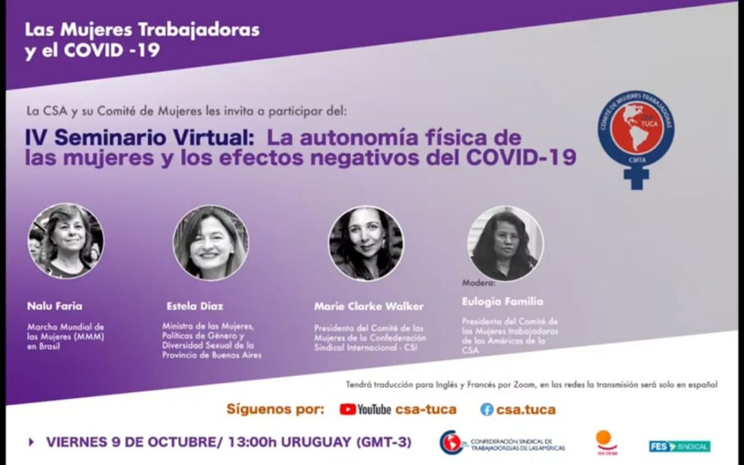 Seminario virtual: ¨ La autonomía física de las mujeres y los efectos negativos del COVID-19¨
