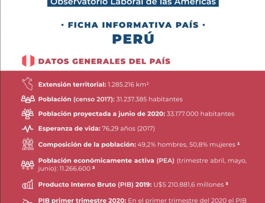 CSA presenta Infografías y Fichas Informativas de cuatro países andinos en el marco del Observatorio Laboral de las Américas