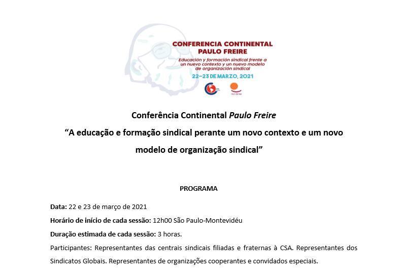 Programa da Conferência Continental Paulo Freire -Português