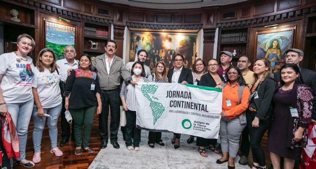 Junto a la Jornada Continental, la CSA expresa su respaldo a presidenta de Honduras