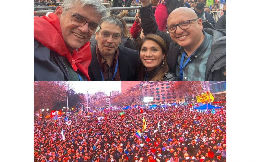 Chile: Rafael Freire acompaña el acto multitudinario de cierre de campaña por el “Apruebo”