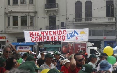 Movimiento Sindical de las Américas dio la bienvenida al Presidente Lula en Montevideo