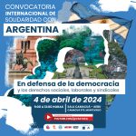 Convocatoria Internacional de Solidaridad con Argentina 